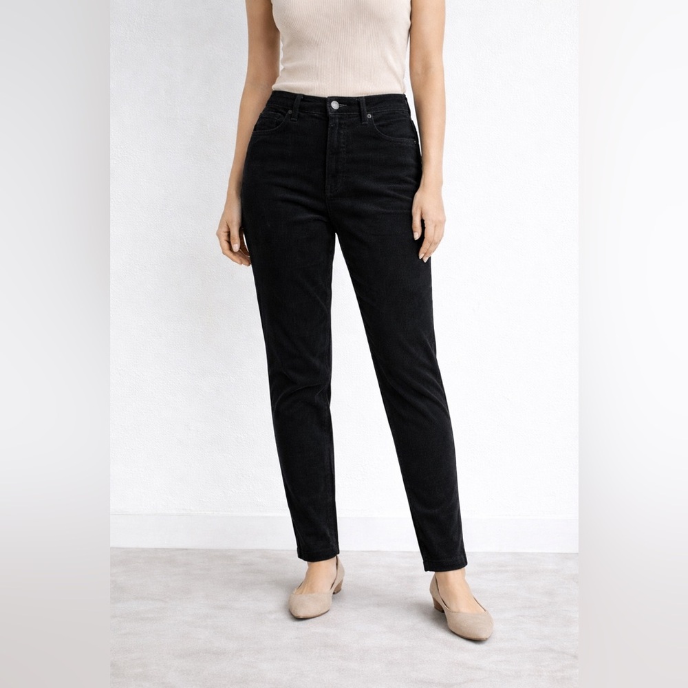 J. Crew Black Corduroy Pants Size 29T Tall Holiday Tapered Leg
